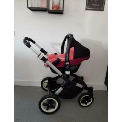 Bugaboo buffalo buggy roze?? + Reiswieg + maxi cosi pebble??