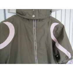Dames winter jas maat S groen/roze