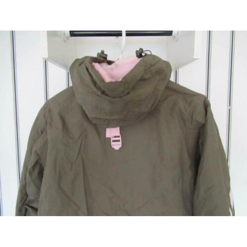 Dames winter jas maat S groen/roze
