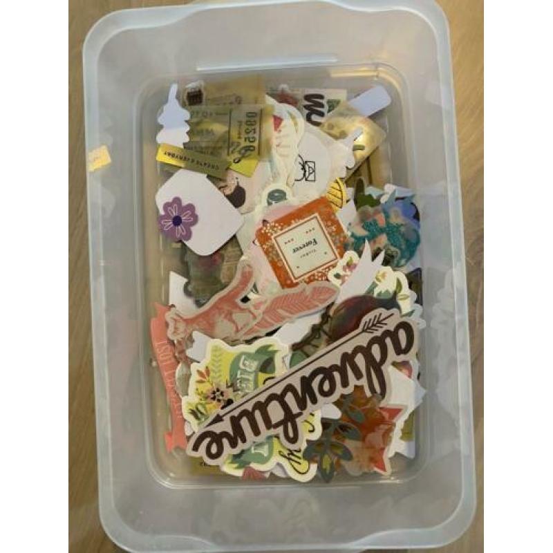 Materialen voor scrapbook, papierhobby en kaarten maken