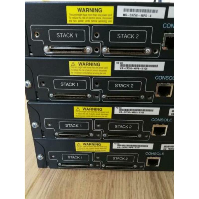 Cisco Catalyst 3750 series PoE-48 PS-S & TS-S (div versies)