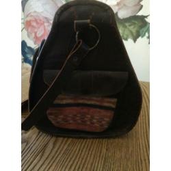 leuke grote oude vintage tas weekendtas