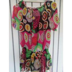 Gekleurde dames blouse maat M