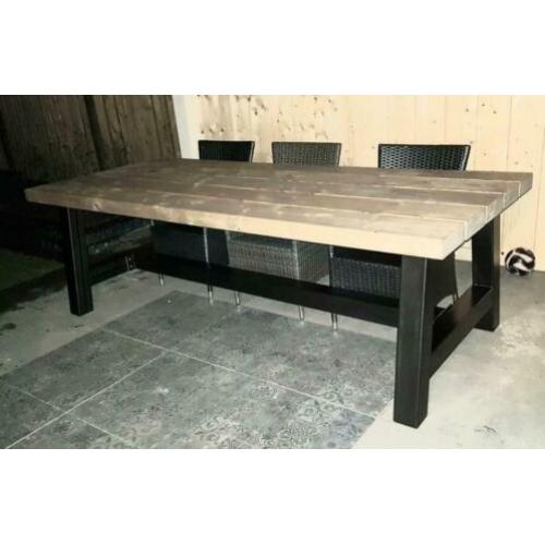 Industriele tuintafel - binnentafel NIEUW!!!! 2500mmx1035mm