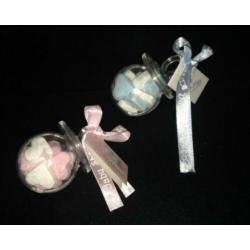 Bedankje speen geboorte-babyshower gevuld+kaartje=0,85