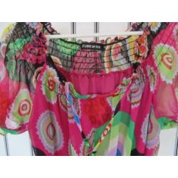 Gekleurde dames blouse maat M