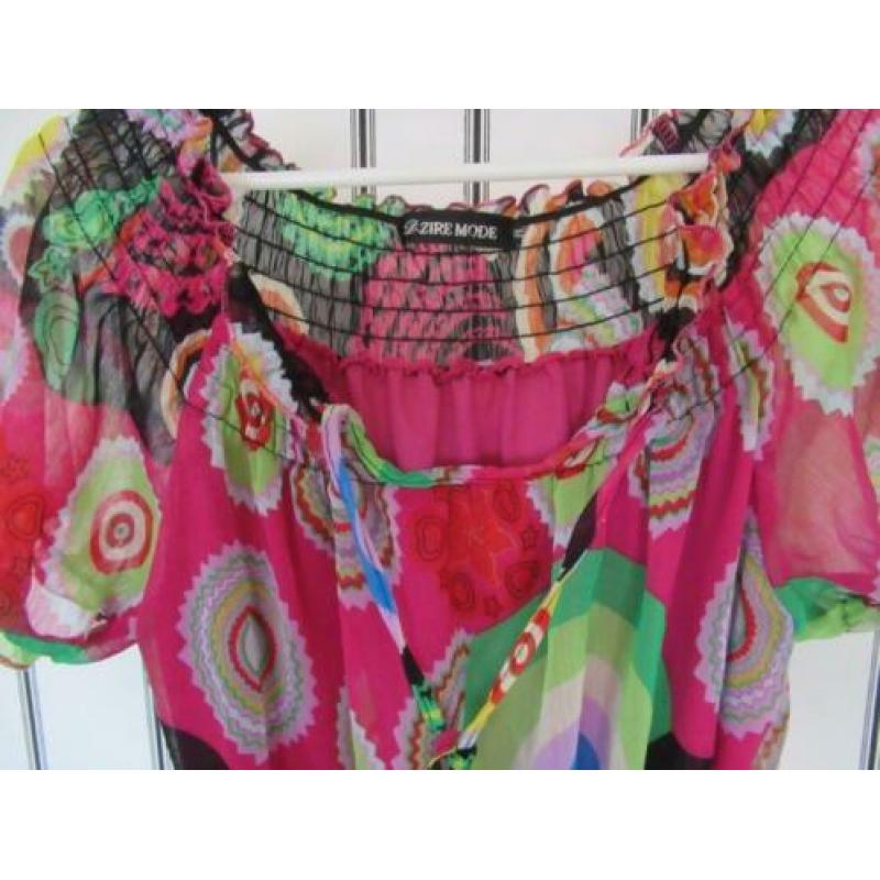 Gekleurde dames blouse maat M