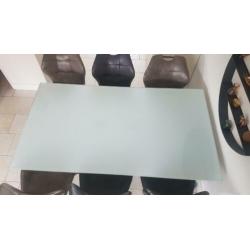 glazen eetkamertafel 8 personen