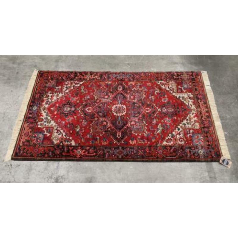 Vintage oosters vloerkleed Heriz Kadjar LDP tapijt 94x157cm