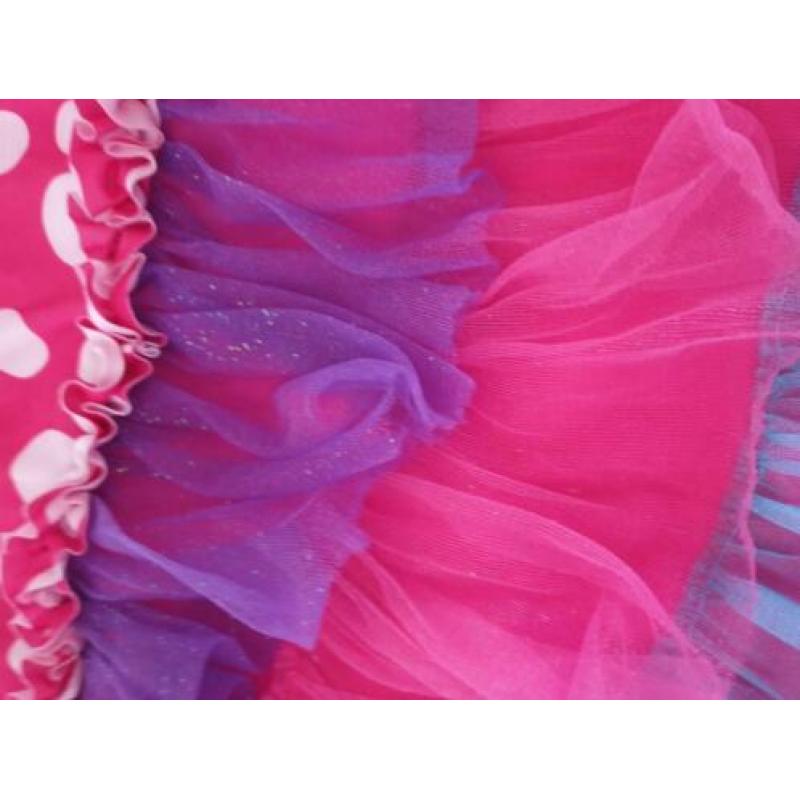 Zgan meisjes sqeezie carnaval jurk beenwarmer masker 152-158