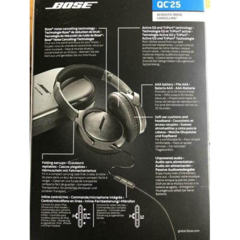 Bose quietcomfort 25 acoustic noise cancelling koptelefoon