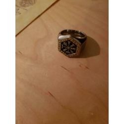 Vegvisir of Viking Compass ring maat 22