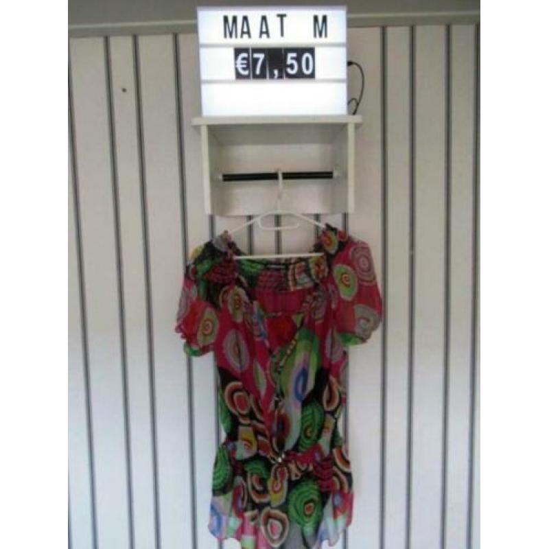 Gekleurde dames blouse maat M