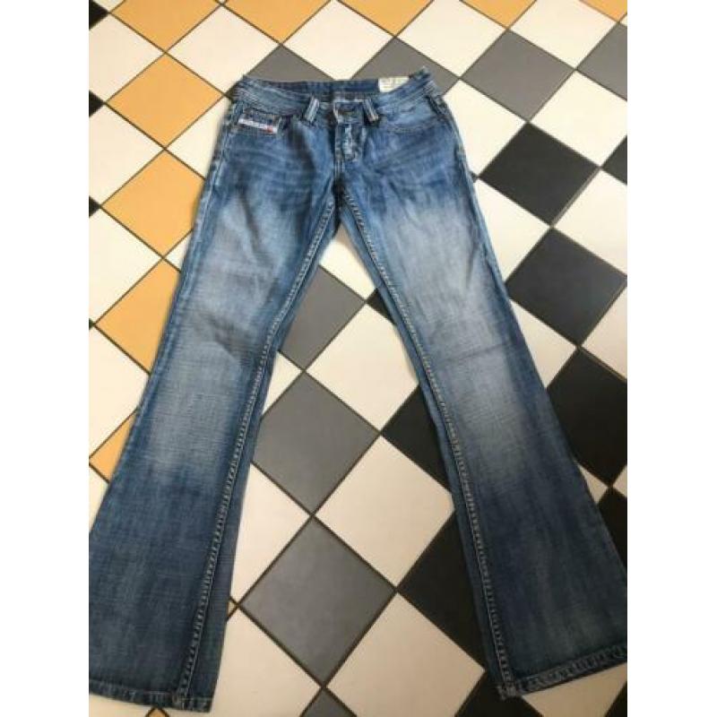 Diesel reckfly special flared jeans 26 blauw wijde pijpen