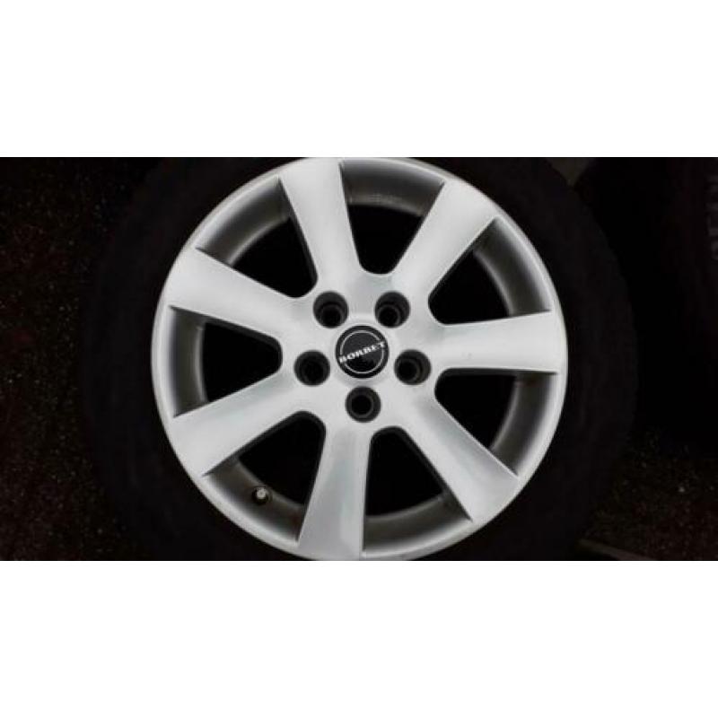 16inch borbet velgen winterbanden 5x112 vw set skoda audi