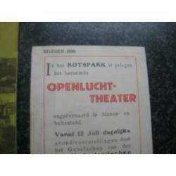 Plattegrond rotspark valkenburg 1930+ oude folder-ca1950