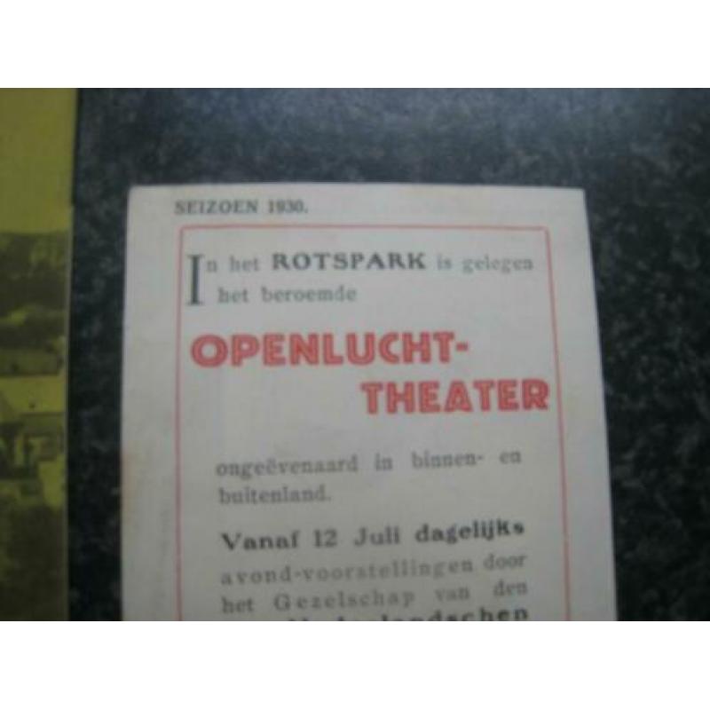 Plattegrond rotspark valkenburg 1930+ oude folder-ca1950
