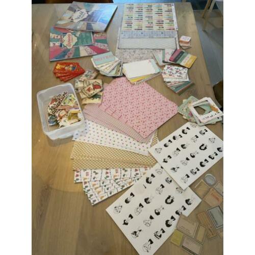 Materialen voor scrapbook, papierhobby en kaarten maken
