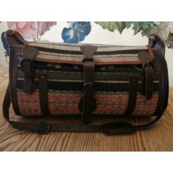 leuke grote oude vintage tas weekendtas