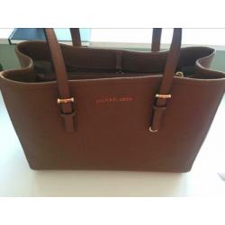 Bruine leren Originele Michael Kors tas
