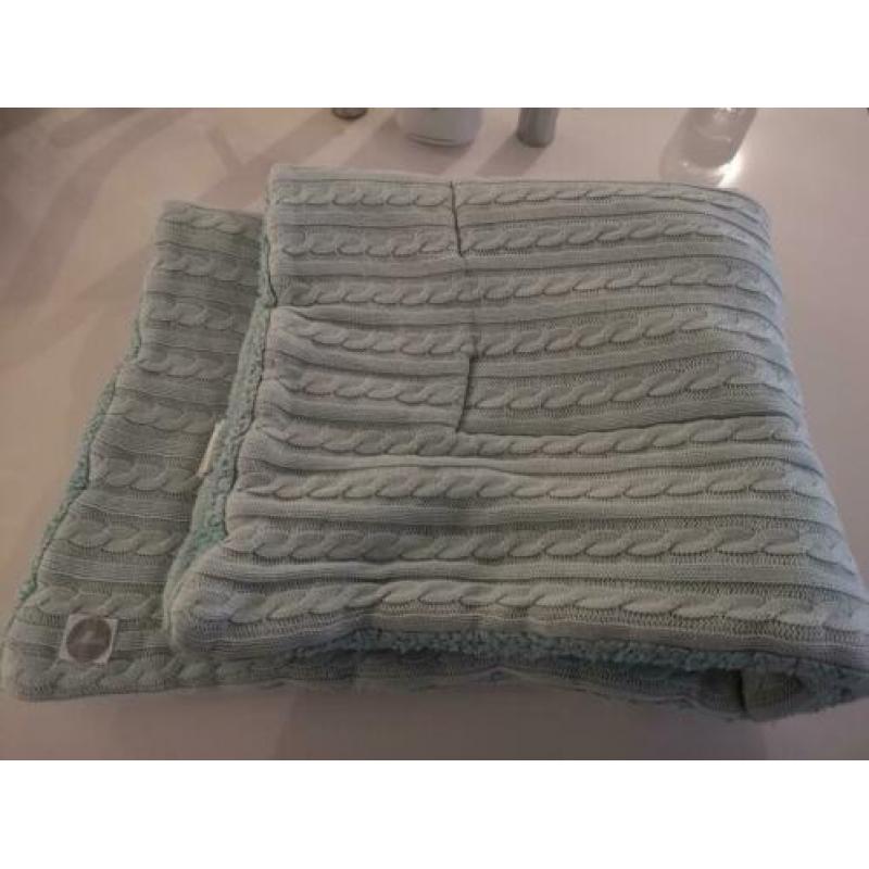 Jollein boxkleed Cable kleur jade
