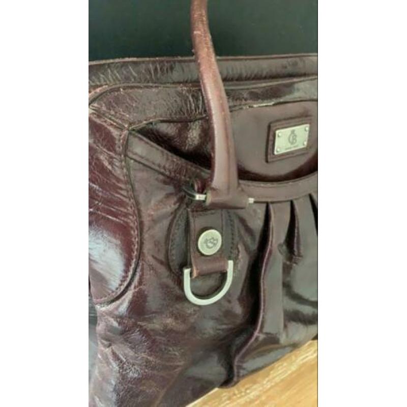 Castelijn en Beerens leren royale tas aubergine