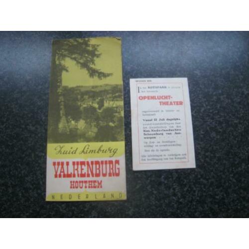 Plattegrond rotspark valkenburg 1930+ oude folder-ca1950