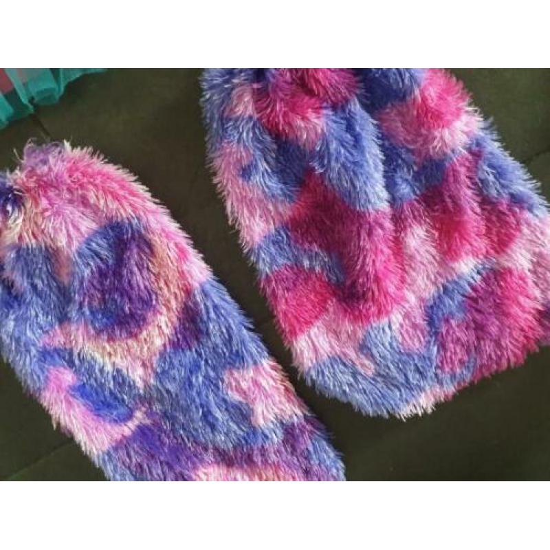 Zgan meisjes sqeezie carnaval jurk beenwarmer masker 152-158