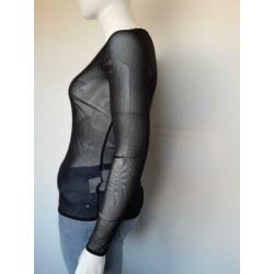 Studio Anneloes transparante top. Mt. L. Zwart.