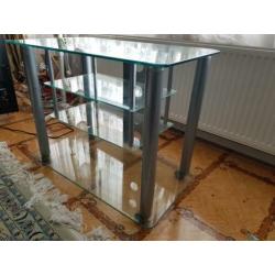 Mooi tv-meubel/tv-kast glazen tafel
