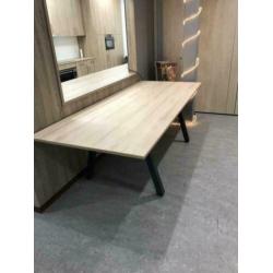 Eettafel 240x100 Industrial modern handmade tafel 10 pers.
