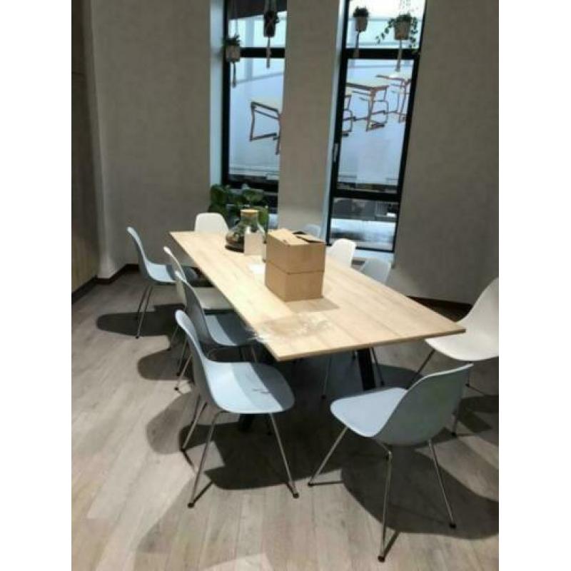 Eettafel 240x100 Industrial modern handmade tafel 10 pers.