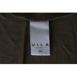 vila long top XS olijf groen NIEUW