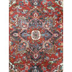 Vintage oosters vloerkleed Heriz Kadjar LDP tapijt 94x157cm