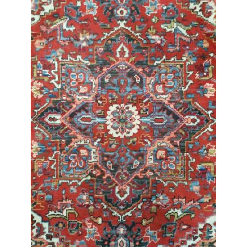 Vintage oosters vloerkleed Heriz Kadjar LDP tapijt 94x157cm