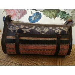 leuke grote oude vintage tas weekendtas