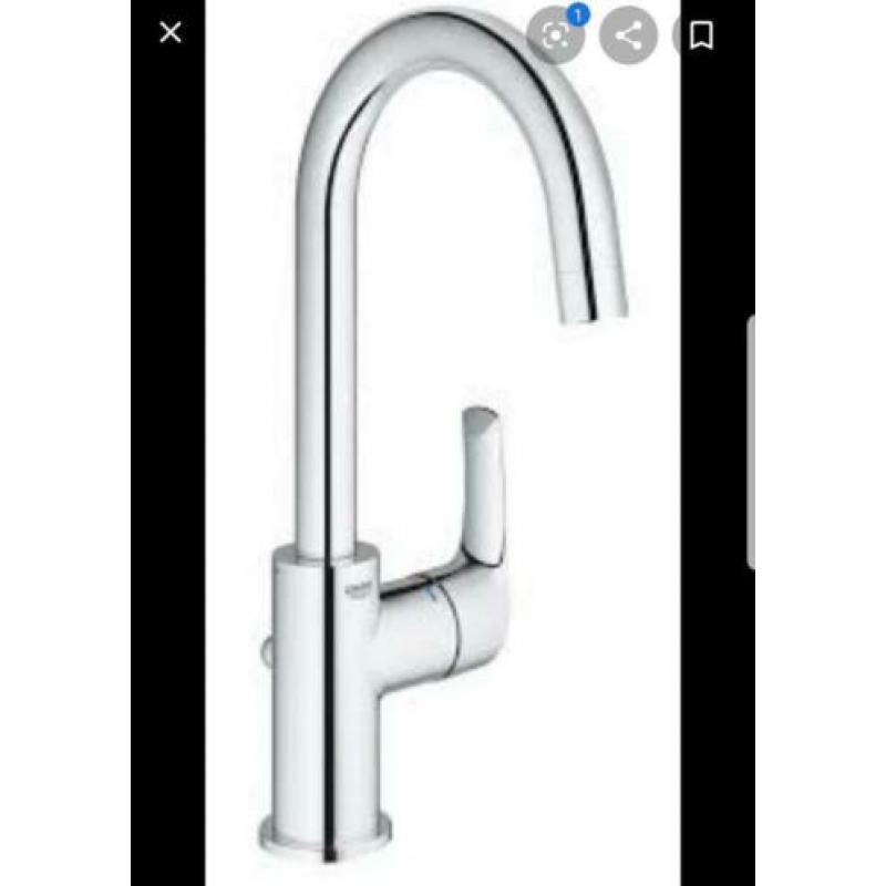 Grohe RVS Eurosmart New hoge wastafelkraan