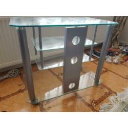 Mooi tv-meubel/tv-kast glazen tafel