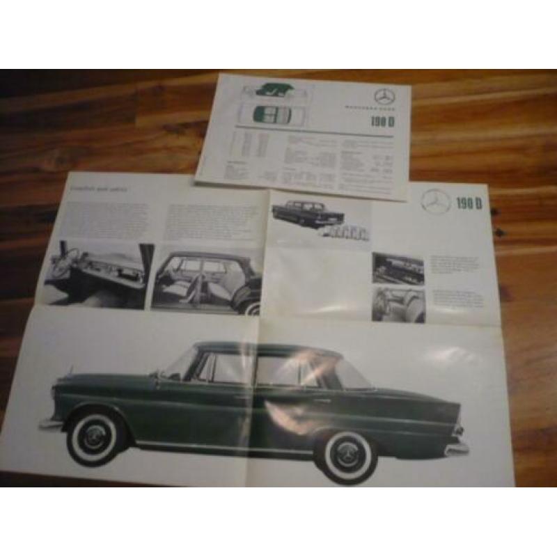 USA Folder Set MERCEDES 190 D uit 8 - 1963