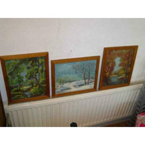 Drie geschilderde landschappen (A18 55) H