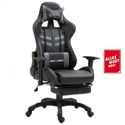 Nieuwe Gamestoel Xtreme grijs ergonomisch model met voetenst