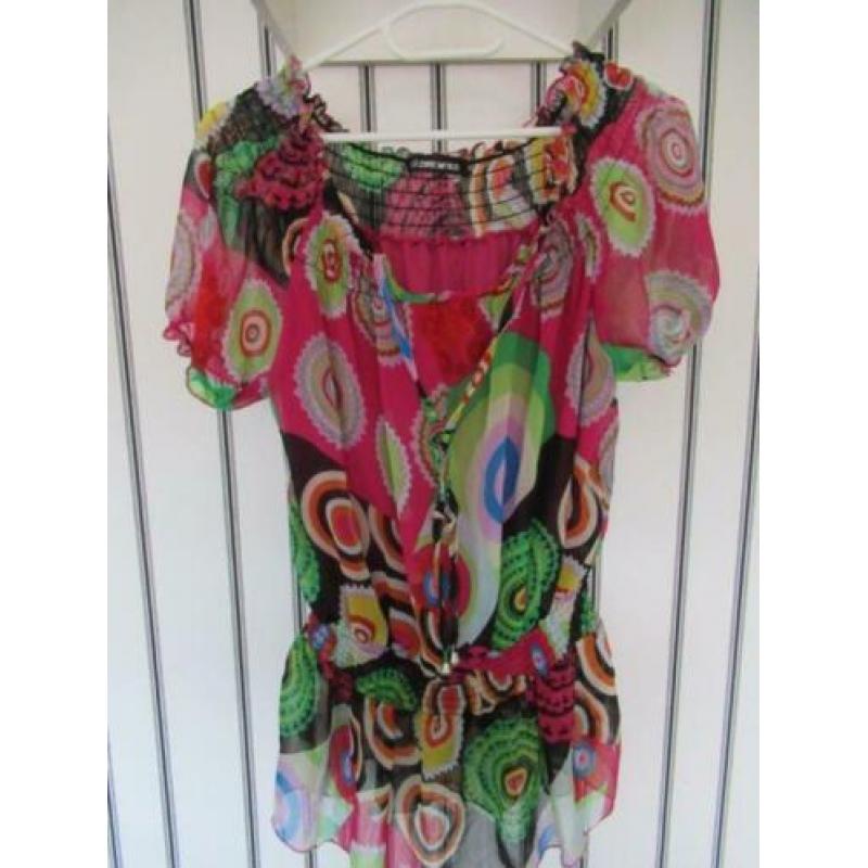 Gekleurde dames blouse maat M