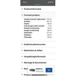 3-zits Grönlid Ikea bank - zo goed als nieuw