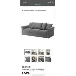 3-zits Grönlid Ikea bank - zo goed als nieuw