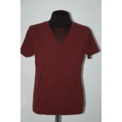 FILIPPA K. t-shirt, v-neck shirt, bordeaux, Mt. M