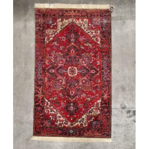 Vintage oosters vloerkleed Heriz Kadjar LDP tapijt 94x157cm