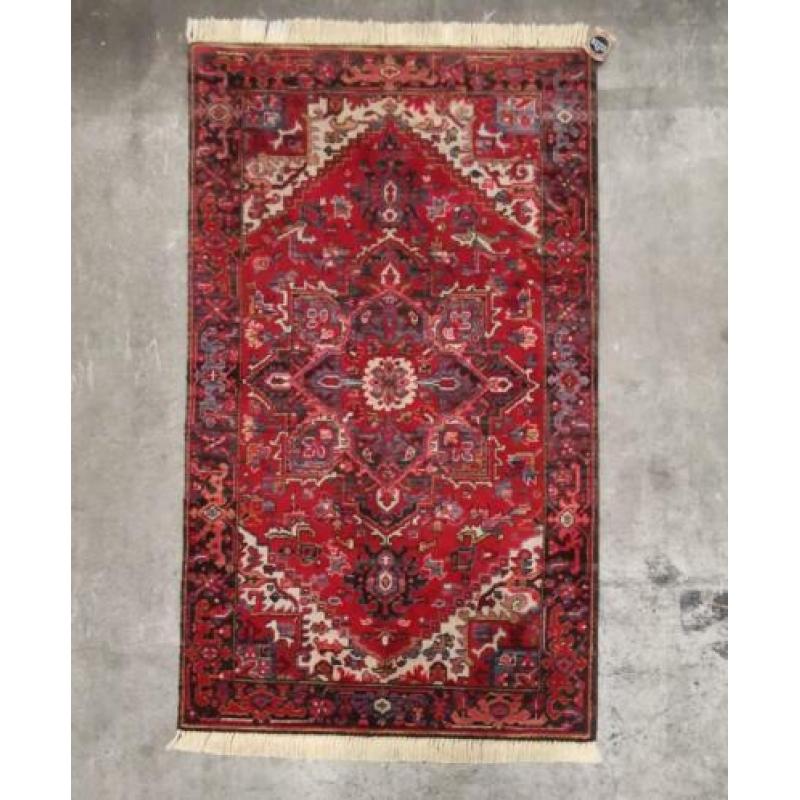 Vintage oosters vloerkleed Heriz Kadjar LDP tapijt 94x157cm