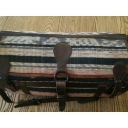 leuke grote oude vintage tas weekendtas