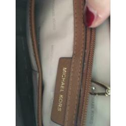 Bruine leren Originele Michael Kors tas