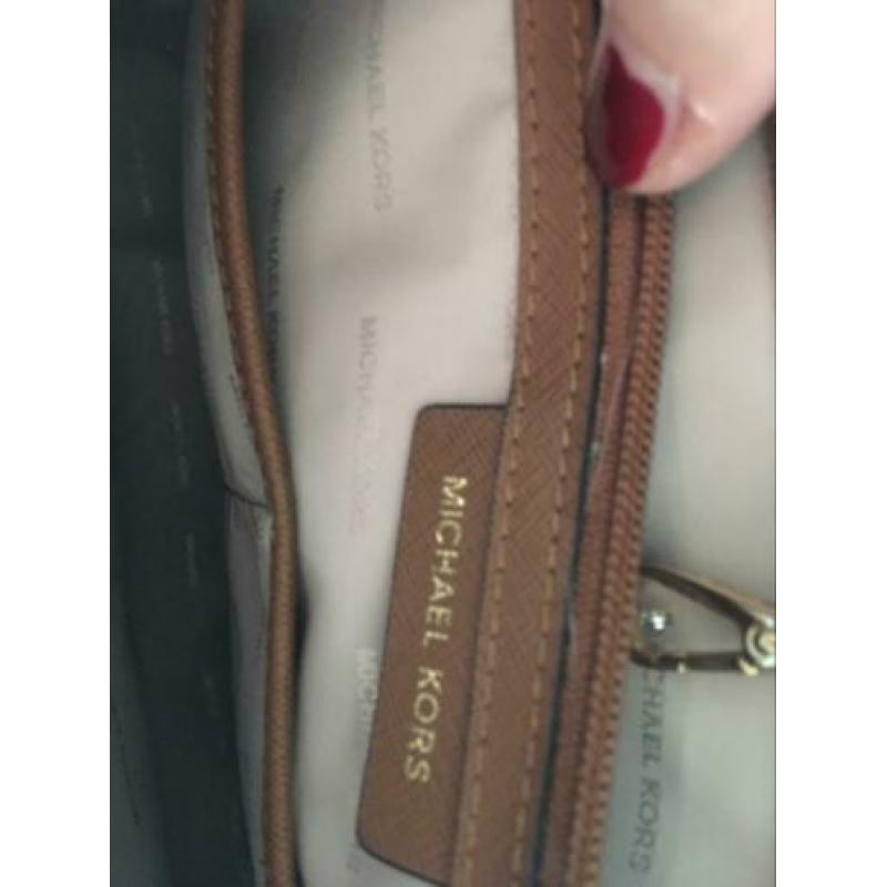 Bruine leren Originele Michael Kors tas